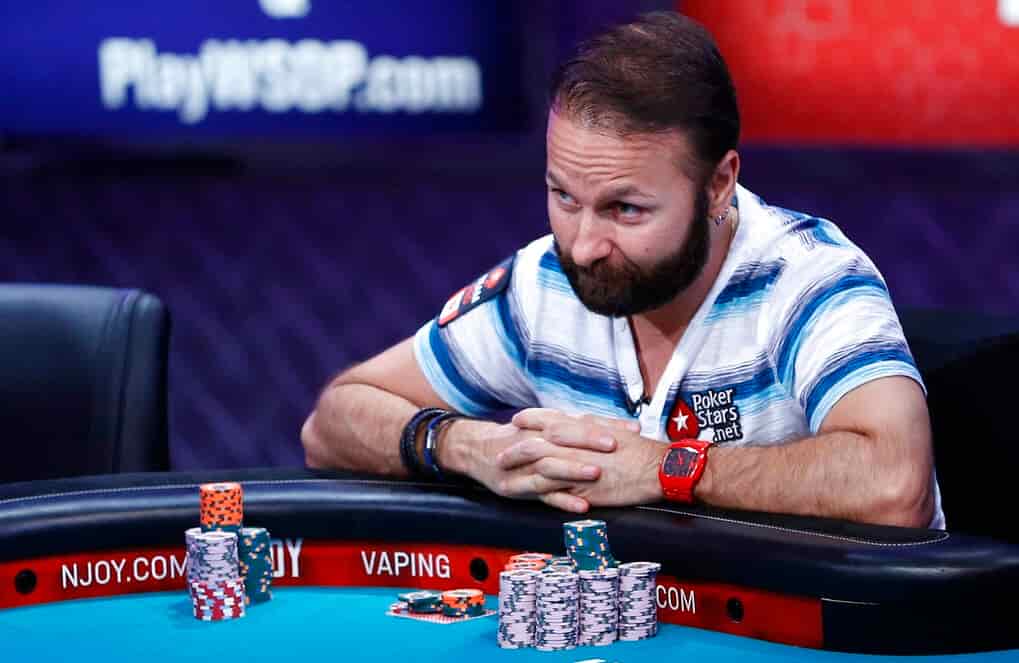 Daniel Negreanu at the poker table back in the 2014 WSOP Main Event.